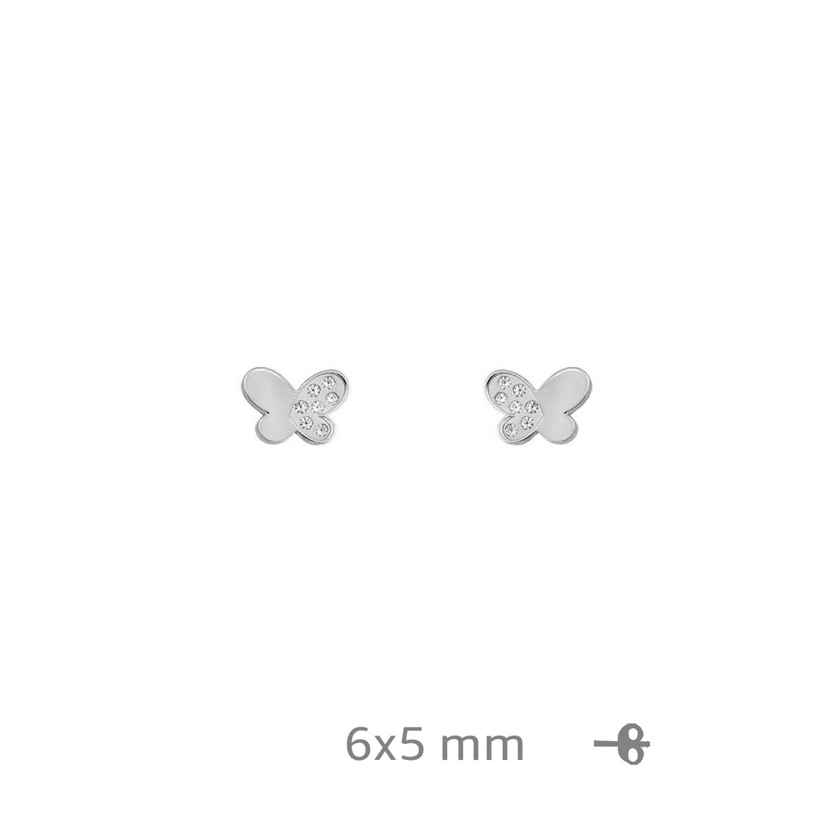PENDIENTES PLATA MARIPOSA CIRCONITAS