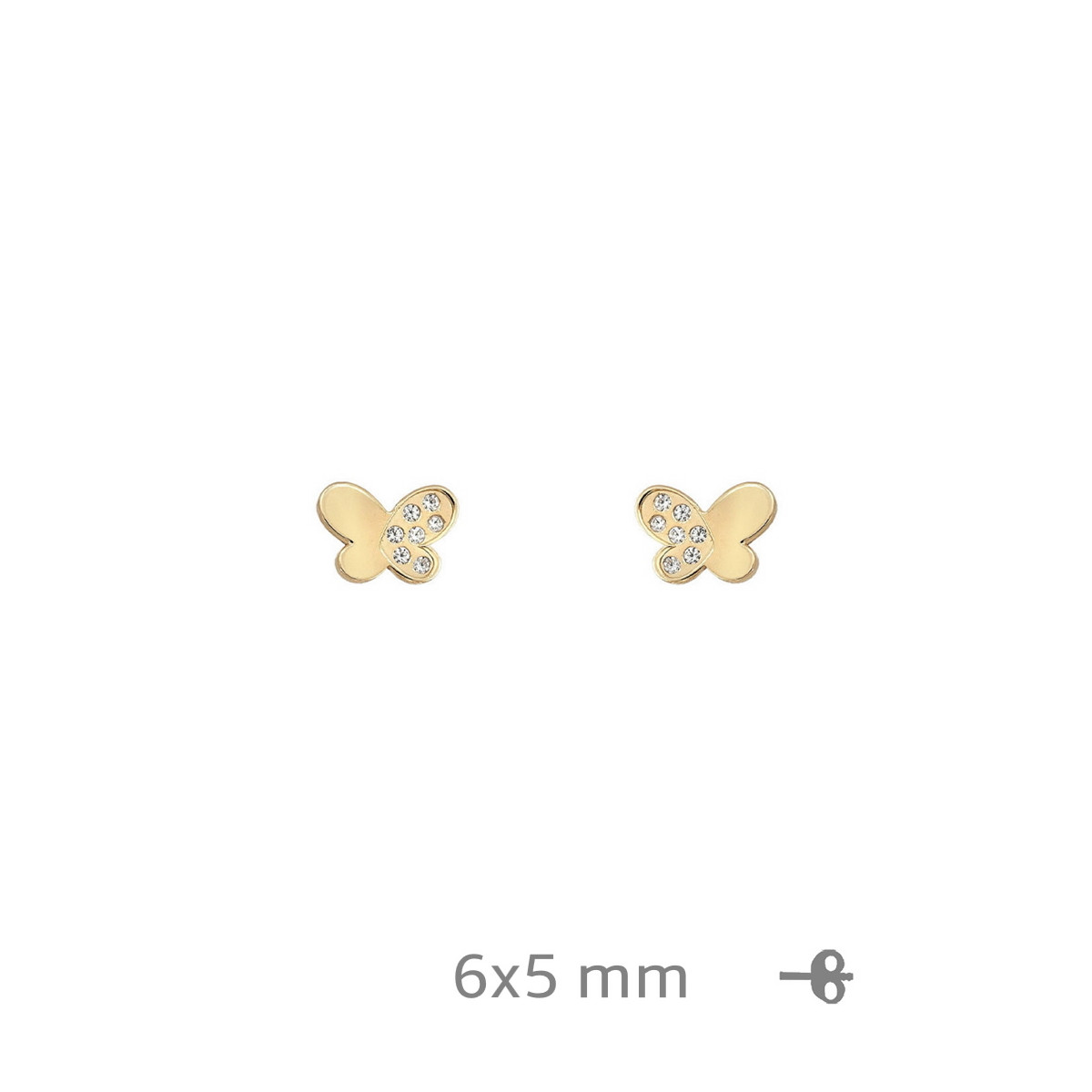 PENDIENTES PLATA B.ORO+e MARIPOSA CIRCONITAS