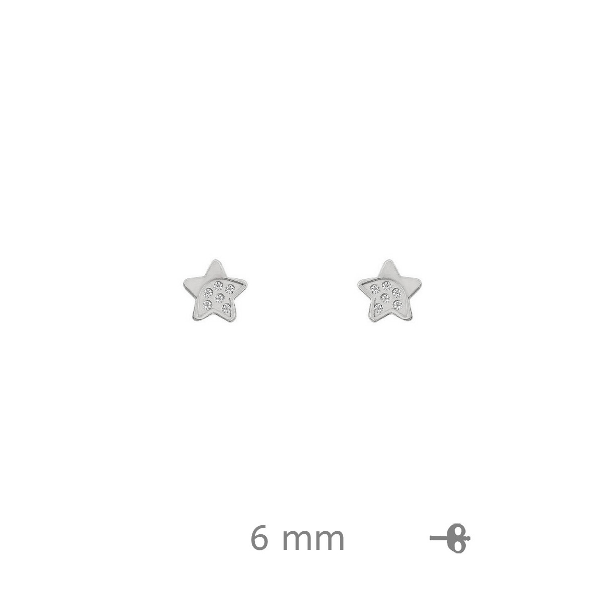 PENDIENTES PLATA ESTRELLA CIRCONITAS