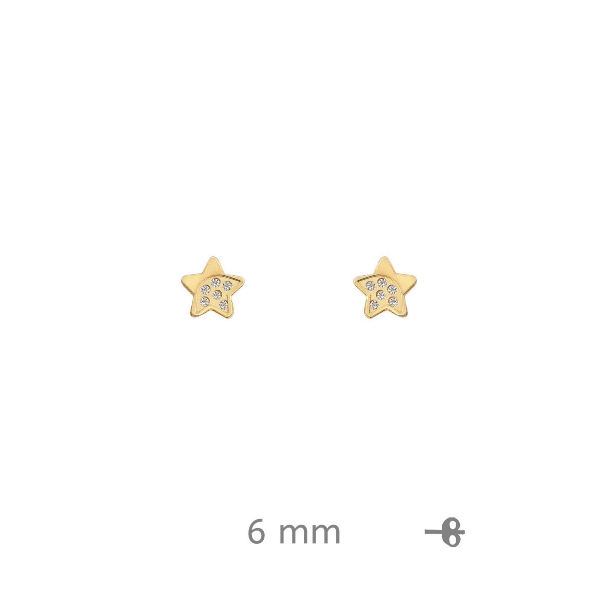 PENDIENTES PLATA B.ORO+e ESTRELLA CIRCONITAS