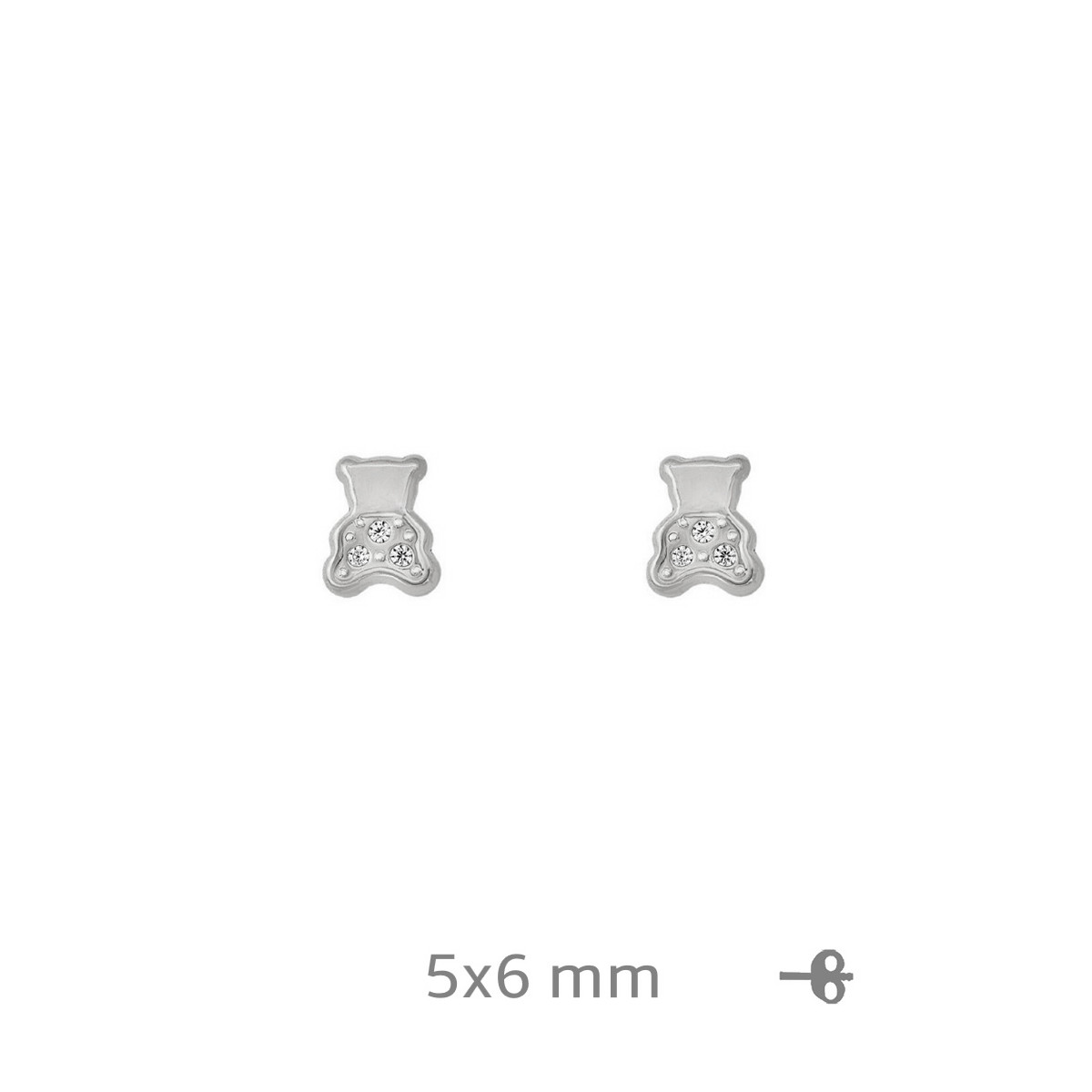 PENDIENTES PLATA OSO CIRCONITAS