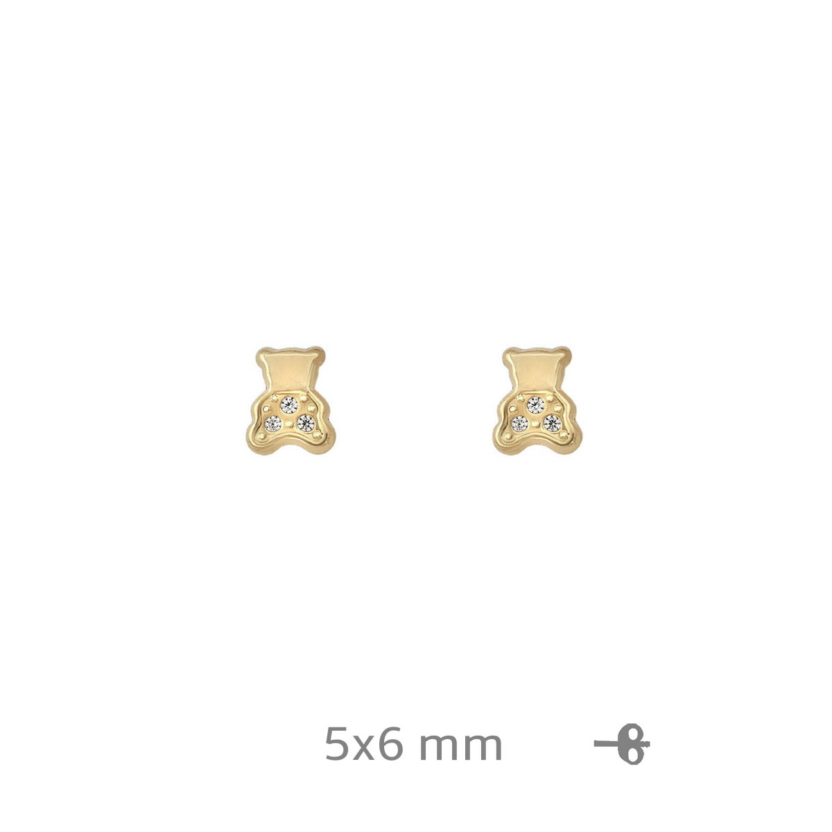 PENDIENTES PLATA B.ORO+e OSO CIRCONITAS