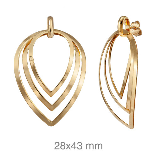PENDIENTES PLATA B.ORO REVERSIBLES