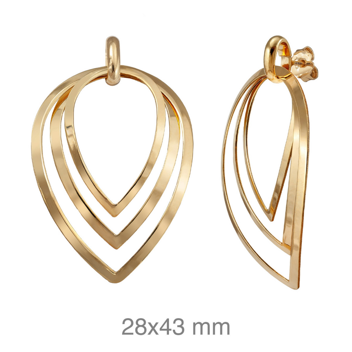 PENDIENTES PLATA B.ORO REVERSIBLES