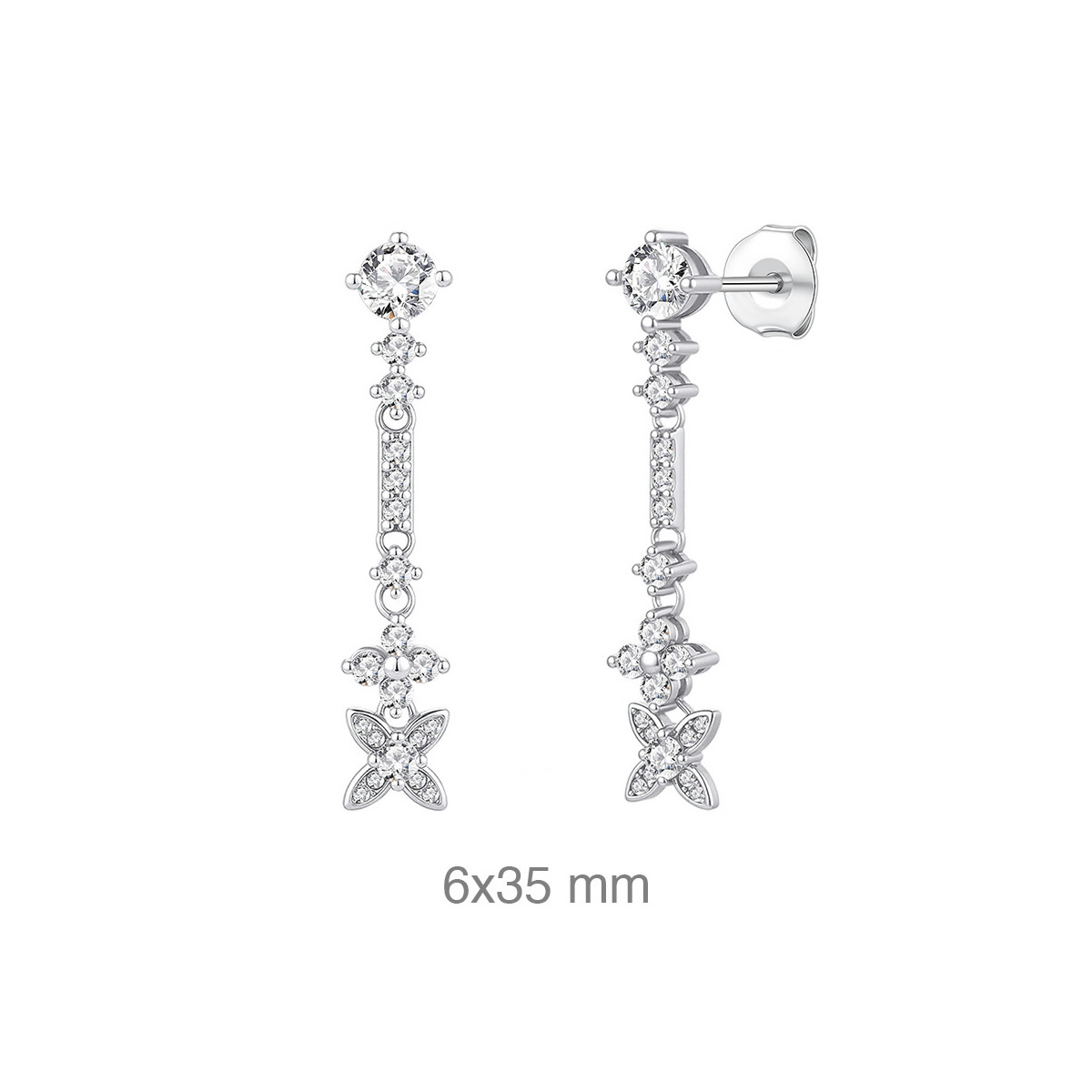 PENDIENTES PLATA CIRCONITAS