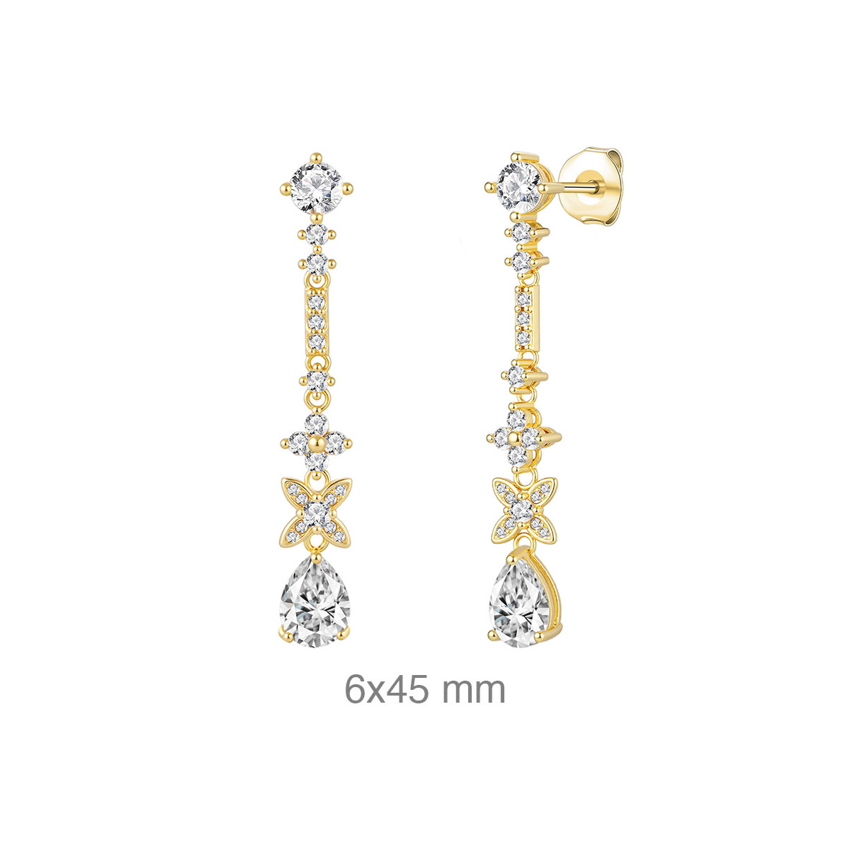 PENDIENTES PLATA B.ORO+e CIRCONITAS
