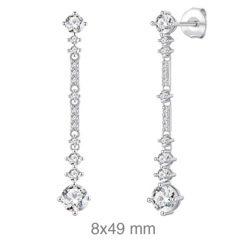PENDIENTES PLATA CIRCONITAS RIVIERE