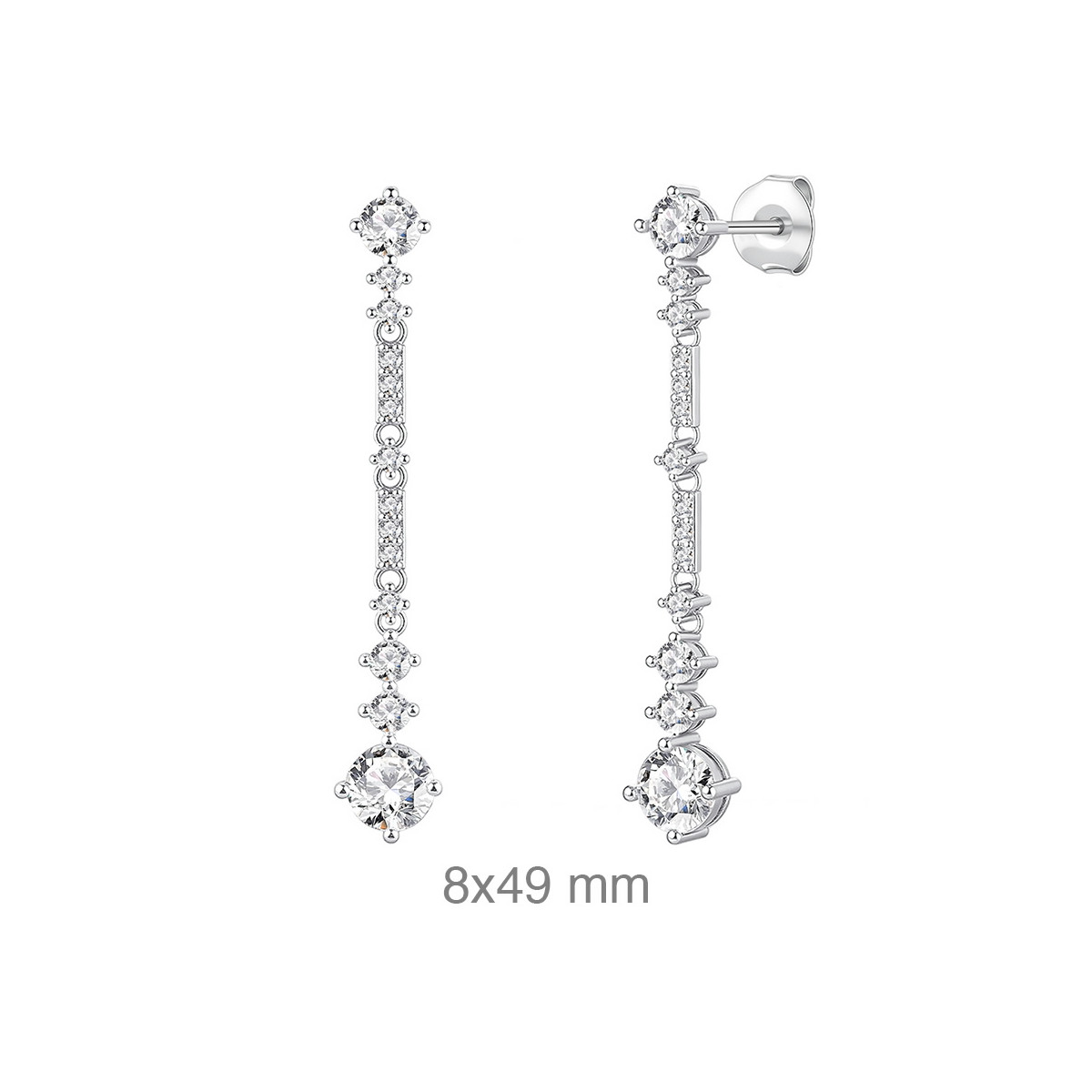 PENDIENTES PLATA CIRCONITAS RIVIERE