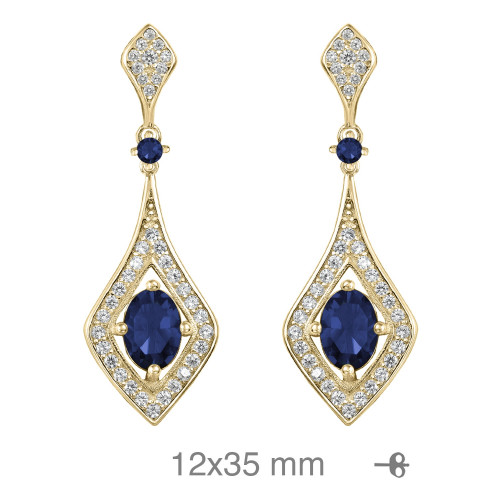 PENDIENTES PLATA B.ORO+e ZTAS ZAFIRO