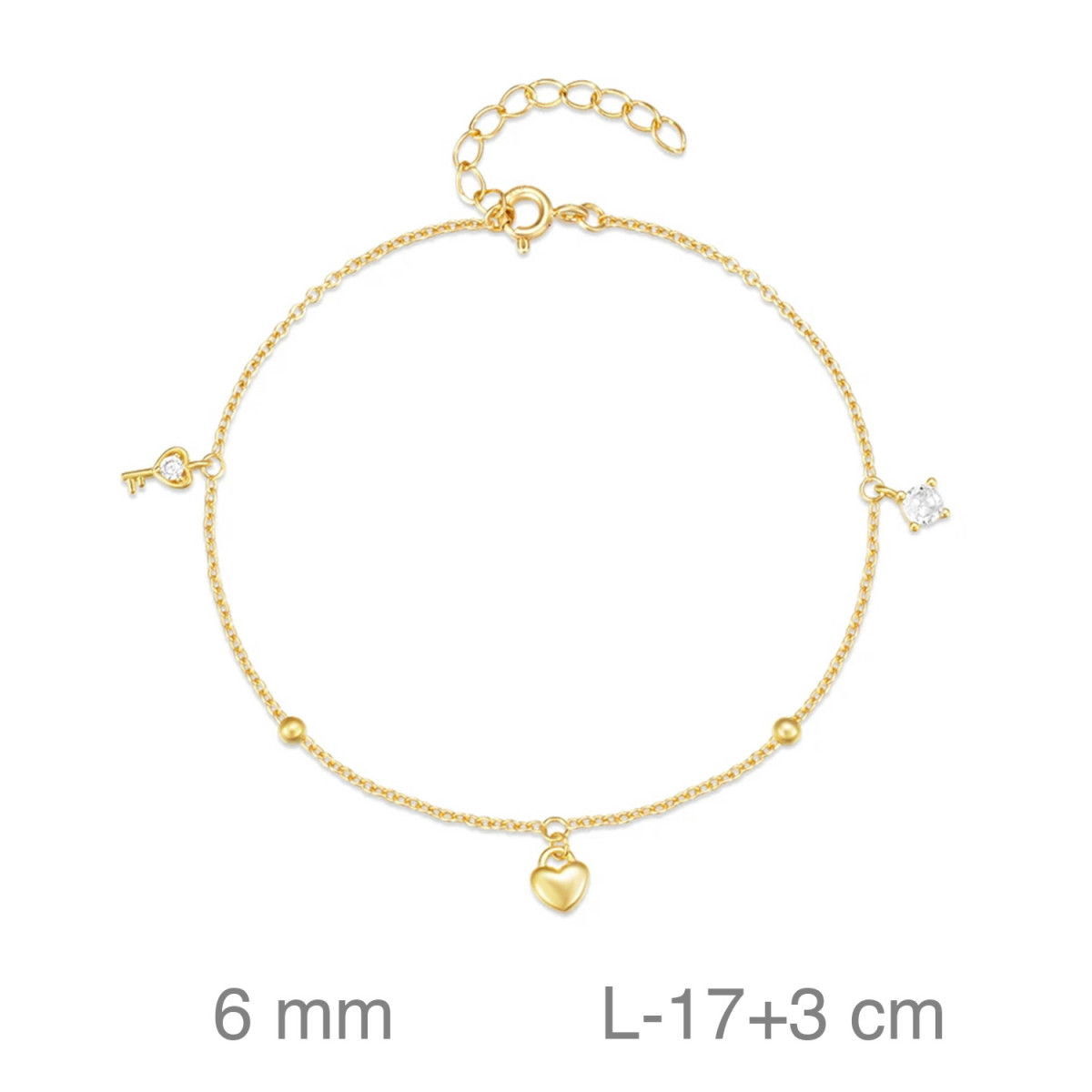PULSERA PLATA B.ORO CRUZ CIRCONITAS