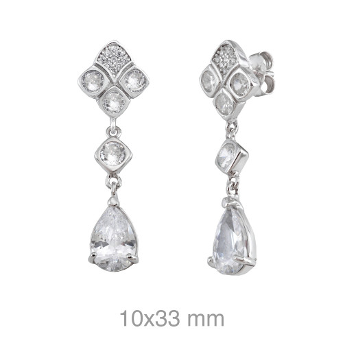 PENDIENTES PLATA CIRCONITAS