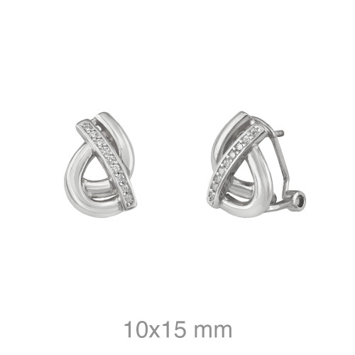 PENDIENTES PLATA RODIO CIRCONITAS OMEGA