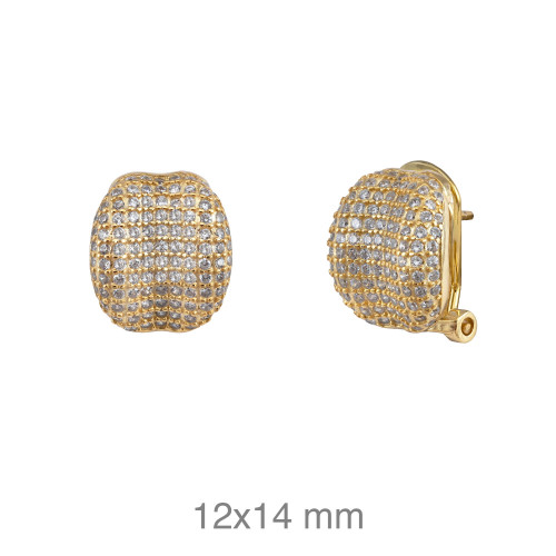 PENDIENTES PLATA B.ORO CIRCONITAS OMEGA 
