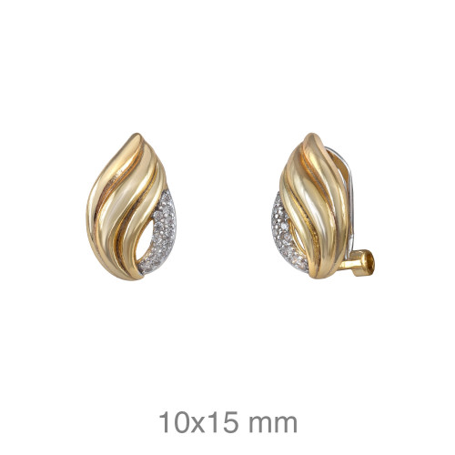 PENDIENTES PLATA BICOLOR CIRC. OMEGA