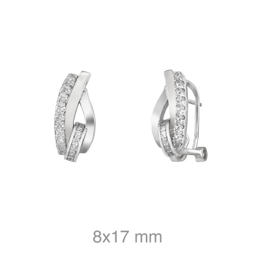 PENDINTES PLATA RODIO CIRCONITAS OMEGA 
