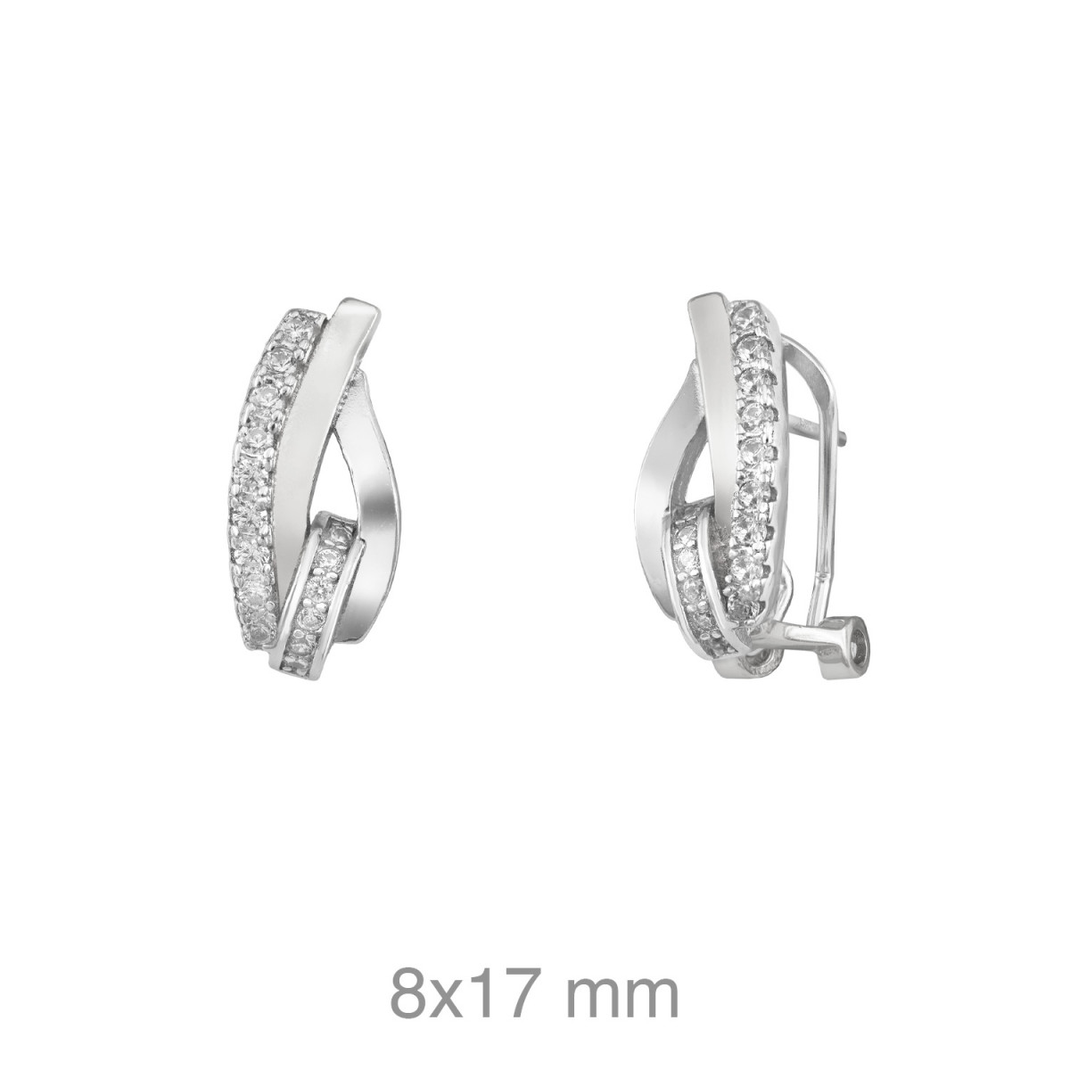 PENDINTES PLATA RODIO CIRCONITAS OMEGA 