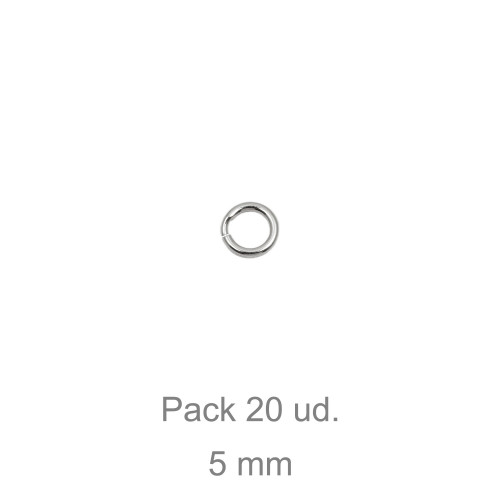 ASA ABIERTA 5MM GROSOR 0.90MM PLATA PACK-20 UDS