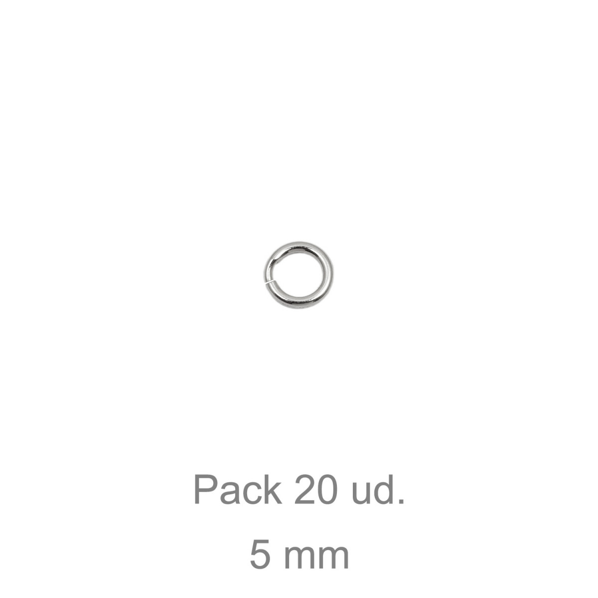 ASA ABIERTA 5MM GROSOR 0.90MM PLATA PACK-20 UDS