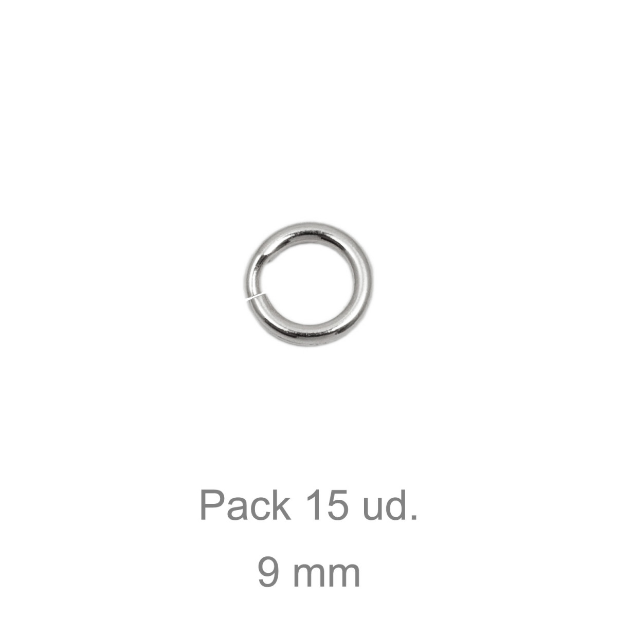 ASA ABIERTA 9MM GROSOR 1.40MM PLATA PACK-15 UDS