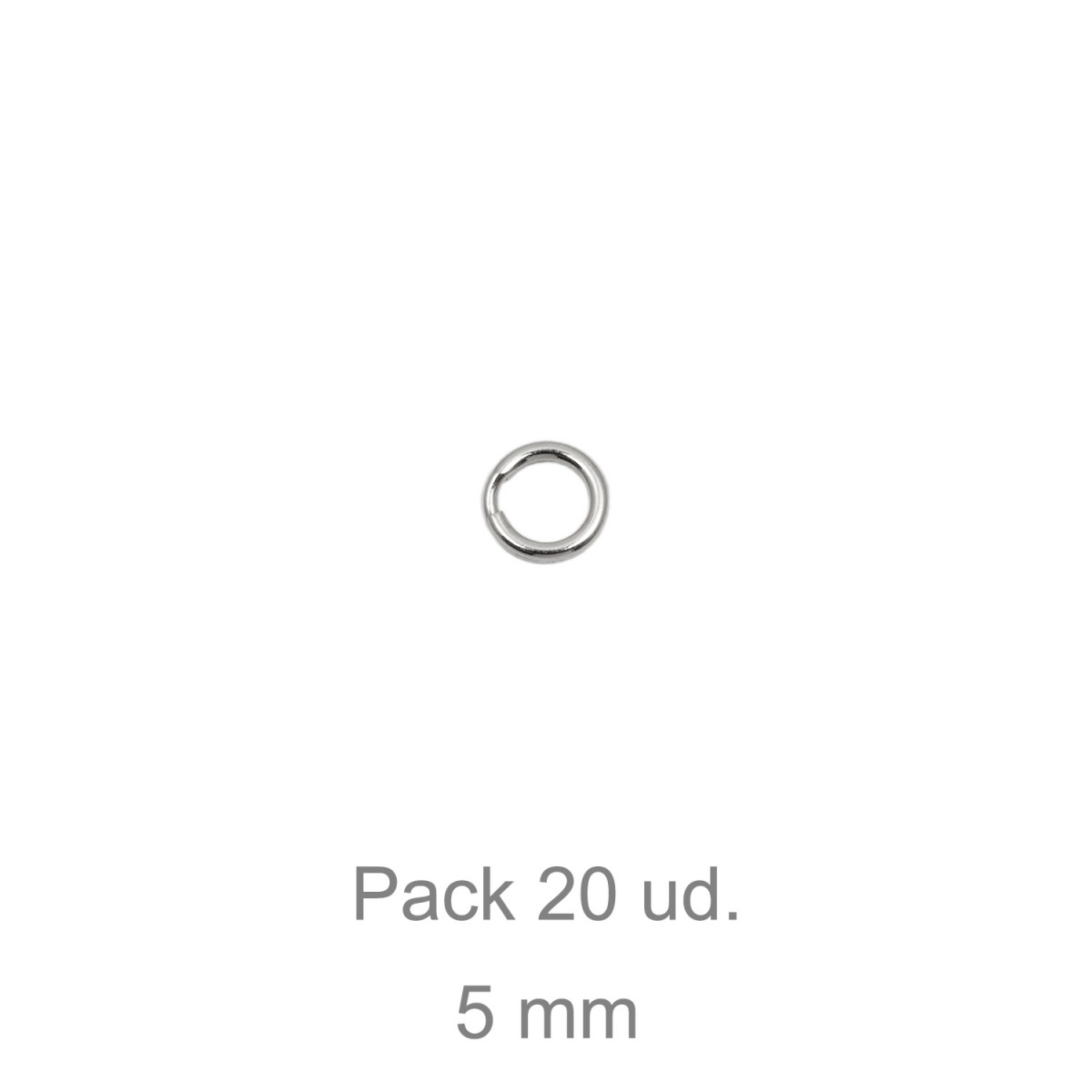 ASA SOLDADA 5MM GROSOR 0.90MM PLATA PACK-20 UDS