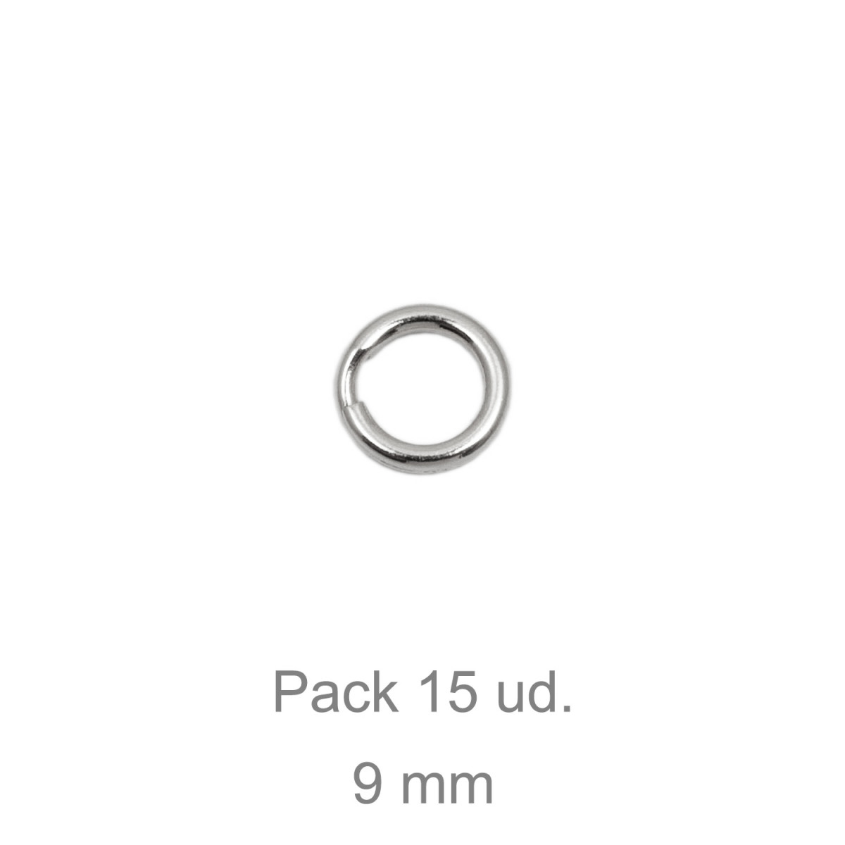 ASA SOLDADA 9MM GROSOR 1.40MM PLATA PACK-15 UDS