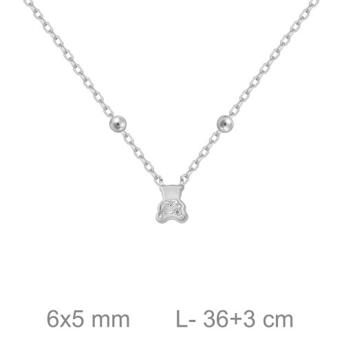 GARGANTILLA PLATA OSO CIRCONITAS