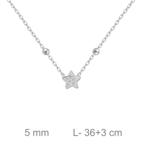 GARGANTILLA PLATA ESTRELLA CIRCONITAS