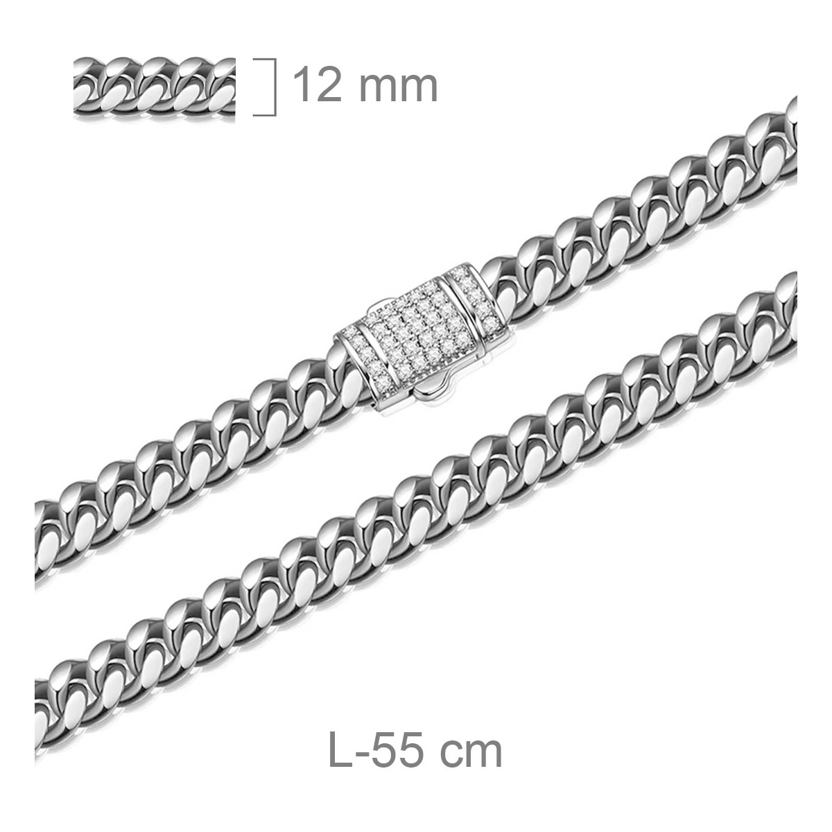 CADENA ACERO CIRCONITAS 56 CM