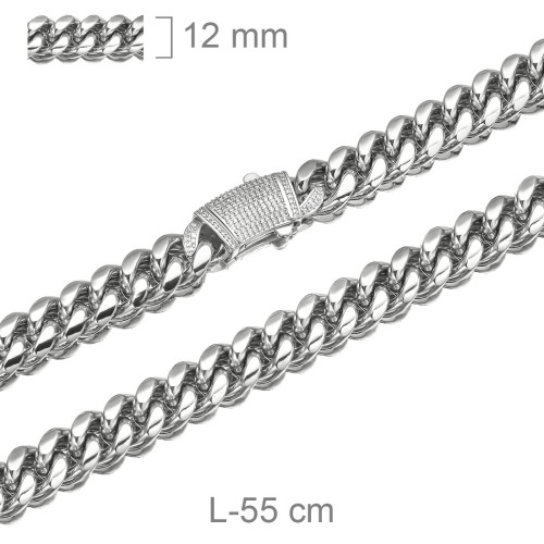 CADENA ACERO CIRCONITAS 56 CM