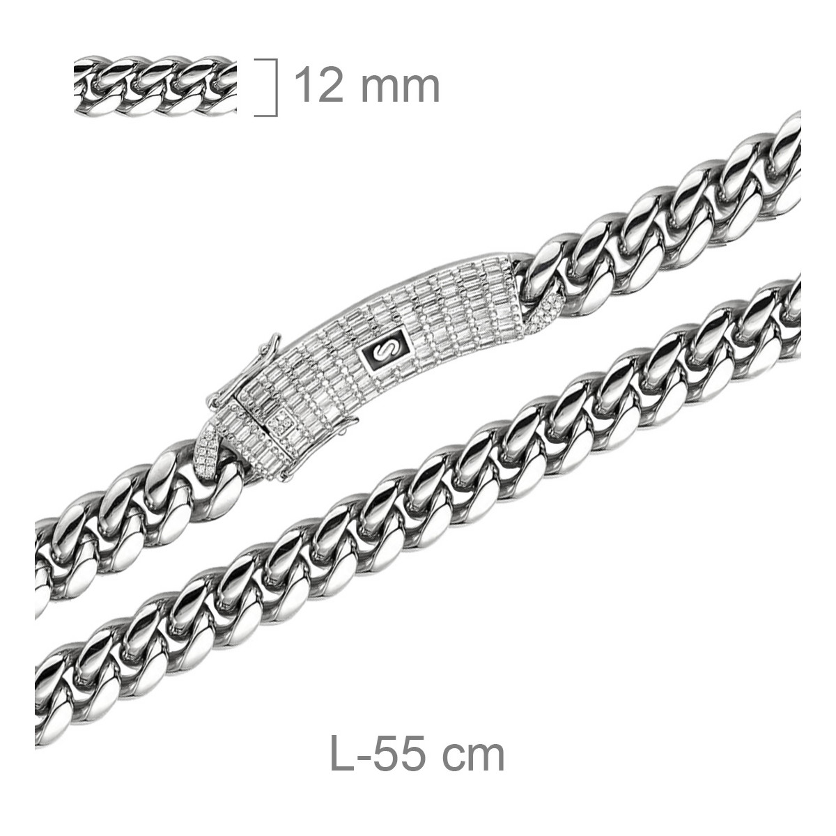 CADENA ACERO CIRCONITAS 56 CM