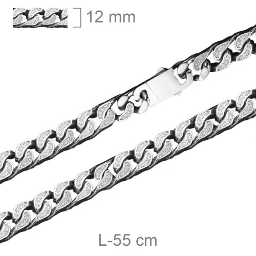 CADENA ACERO CIRCONITAS 56 CM