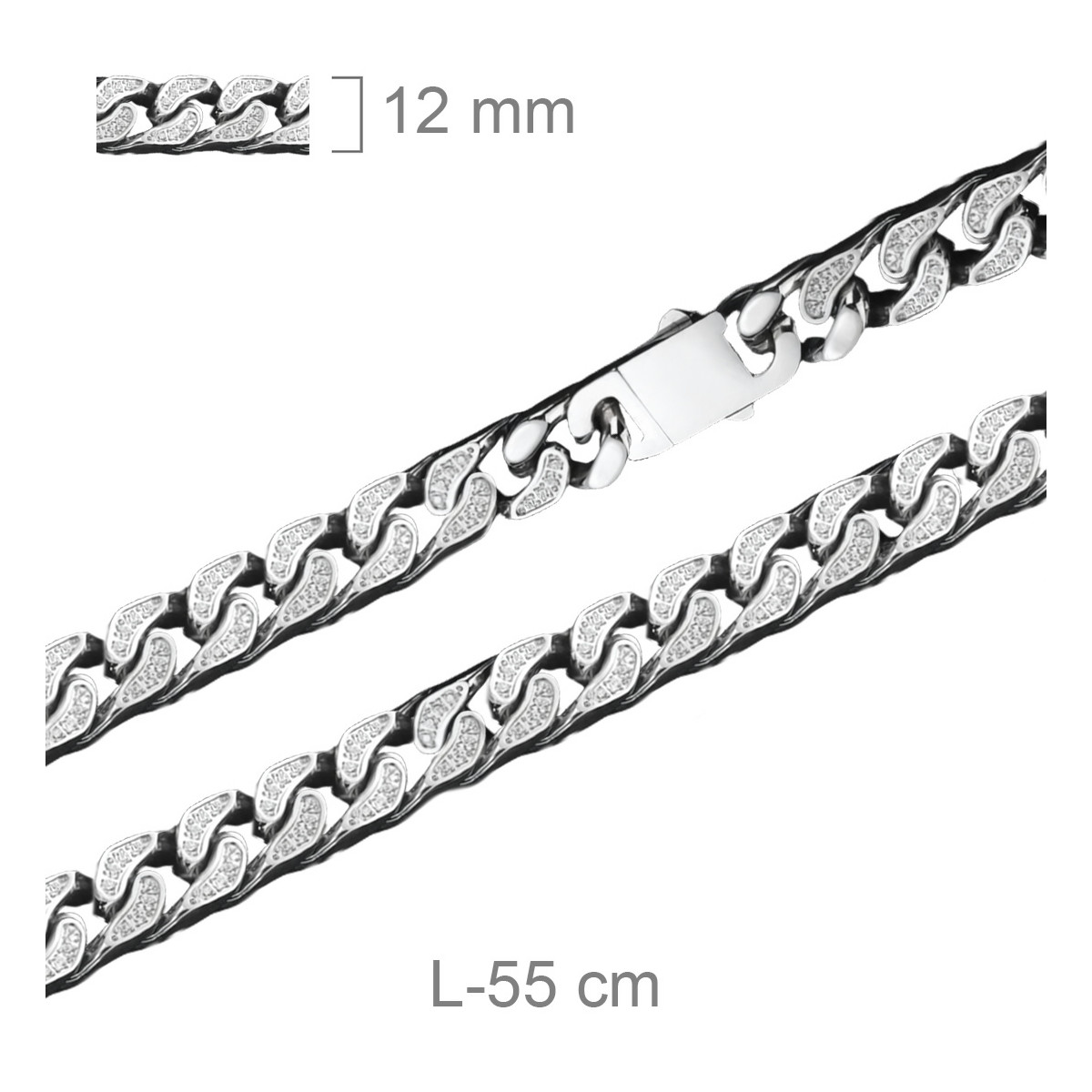 CADENA ACERO CIRCONITAS 56 CM