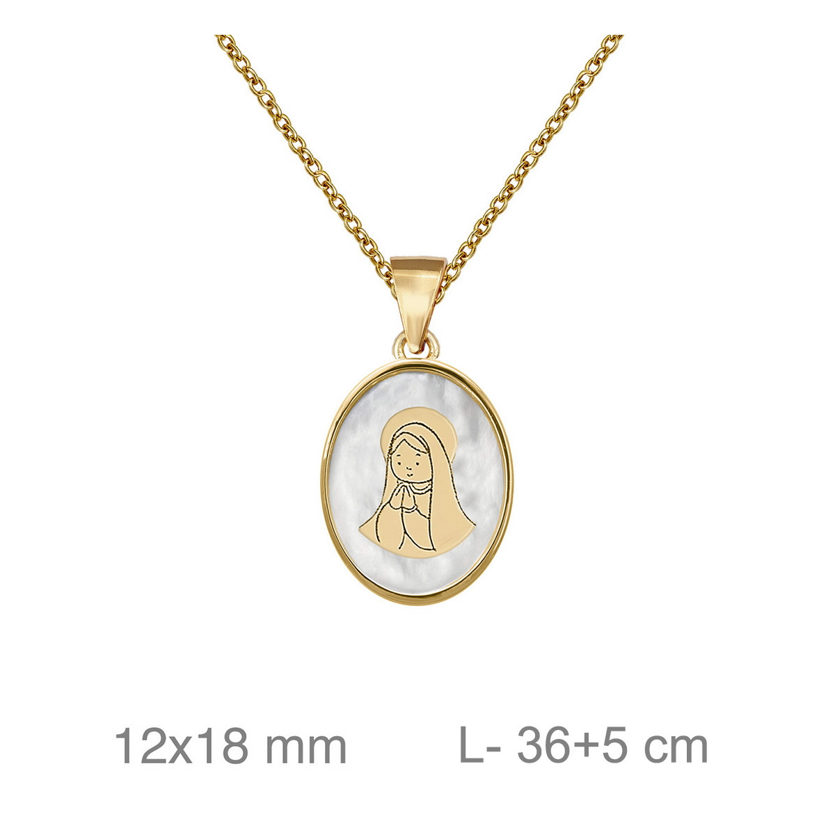 GARGANTILLA PLATA B.ORO+e COMUNION VIRGEN NACAR