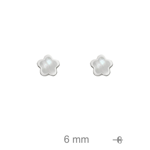 PENDIENTES PLATA FLOR NACAR