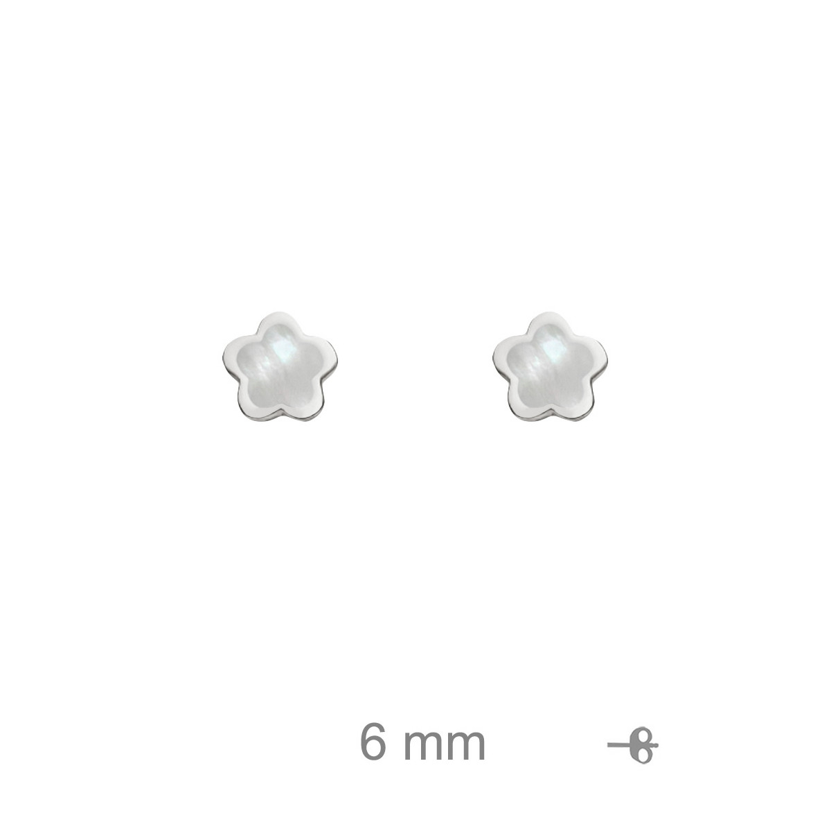PENDIENTES PLATA FLOR NACAR