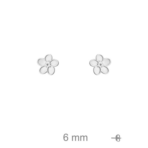 PENDIENTES PLATA FLOR NACAR