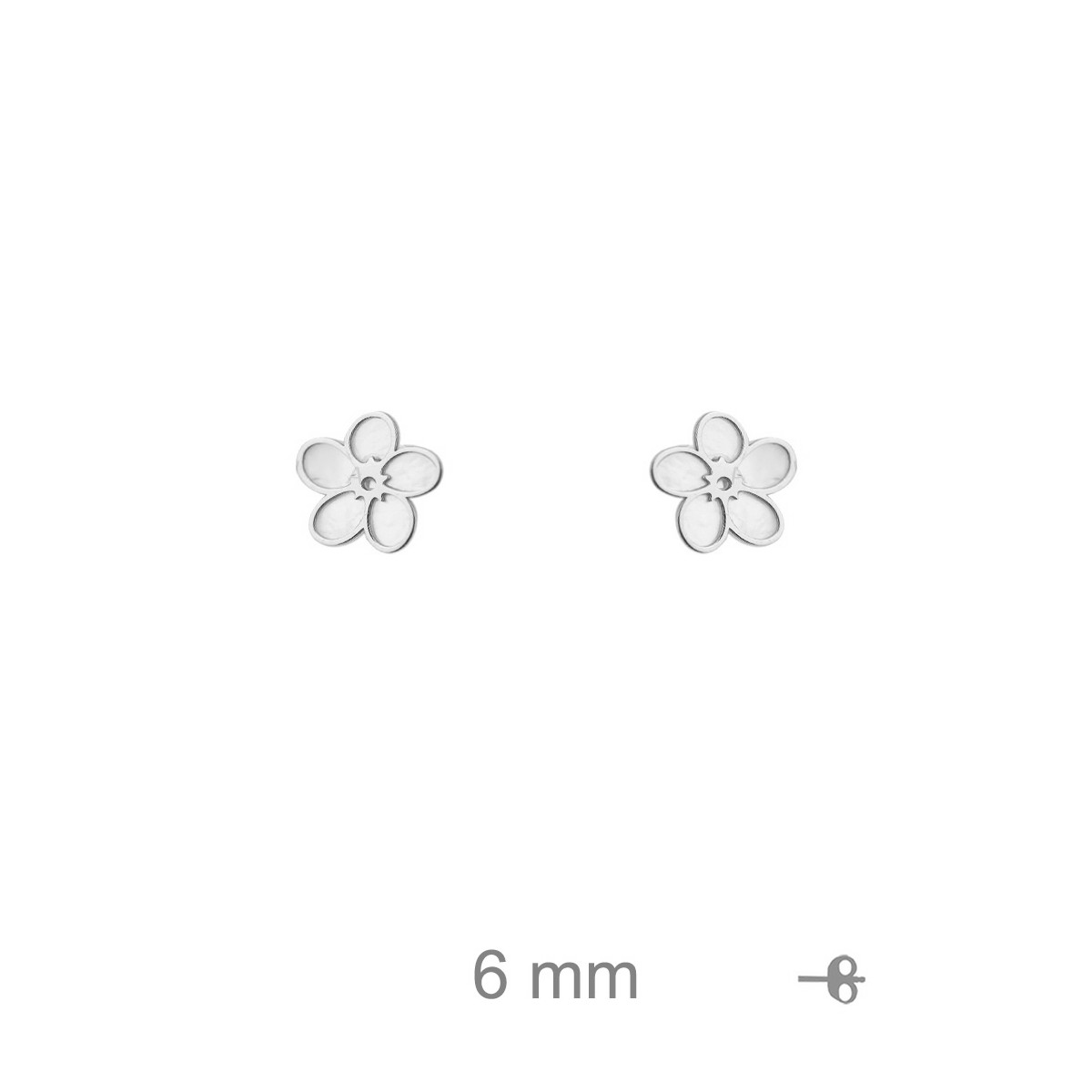 PENDIENTES PLATA FLOR NACAR