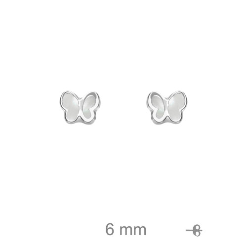 PENDIENTES PLATA MARIPOSA NACAR