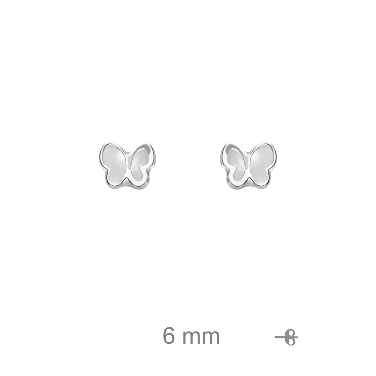 PENDIENTES PLATA MARIPOSA NACAR