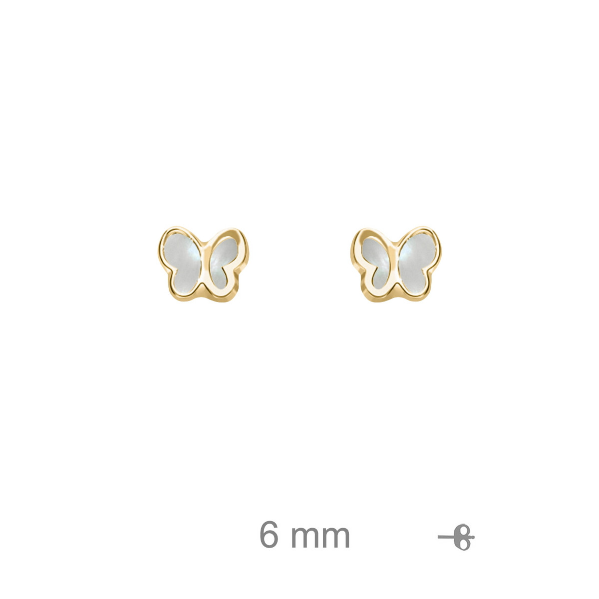 PENDIENTES PLATA B.ORO+e MARIPOSA NACAR