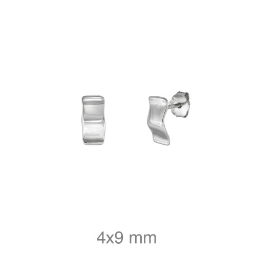 PENDIENTES PLATA LISOS PRESION