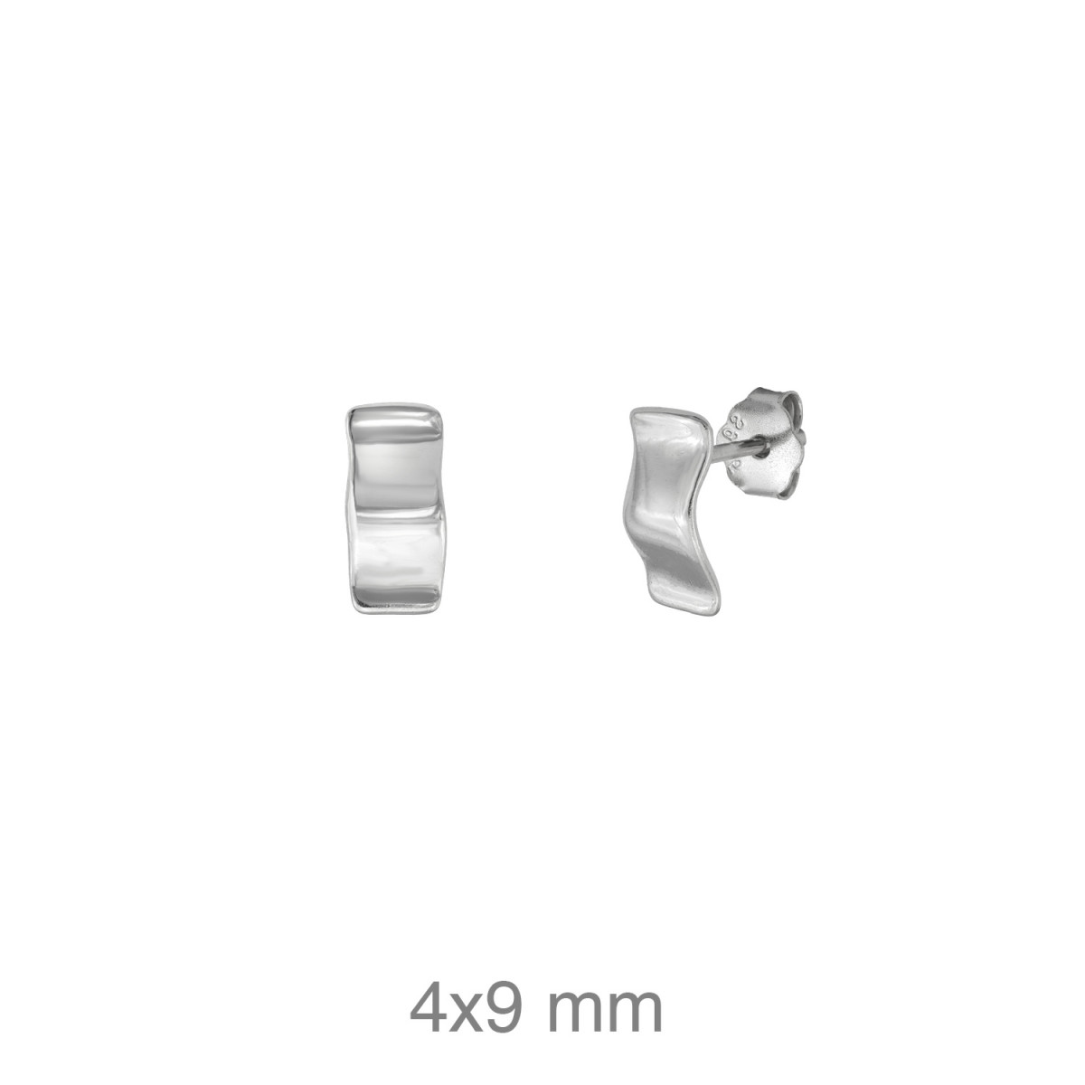 PENDIENTES PLATA LISOS PRESION