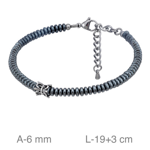 PULSERA ACERO HEMATITE