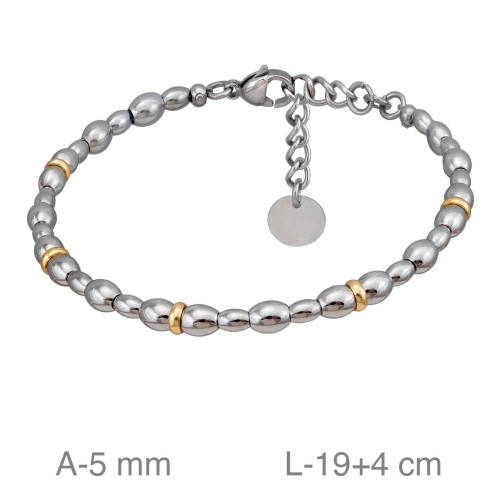 PULSERA ACERO BICOLOR
