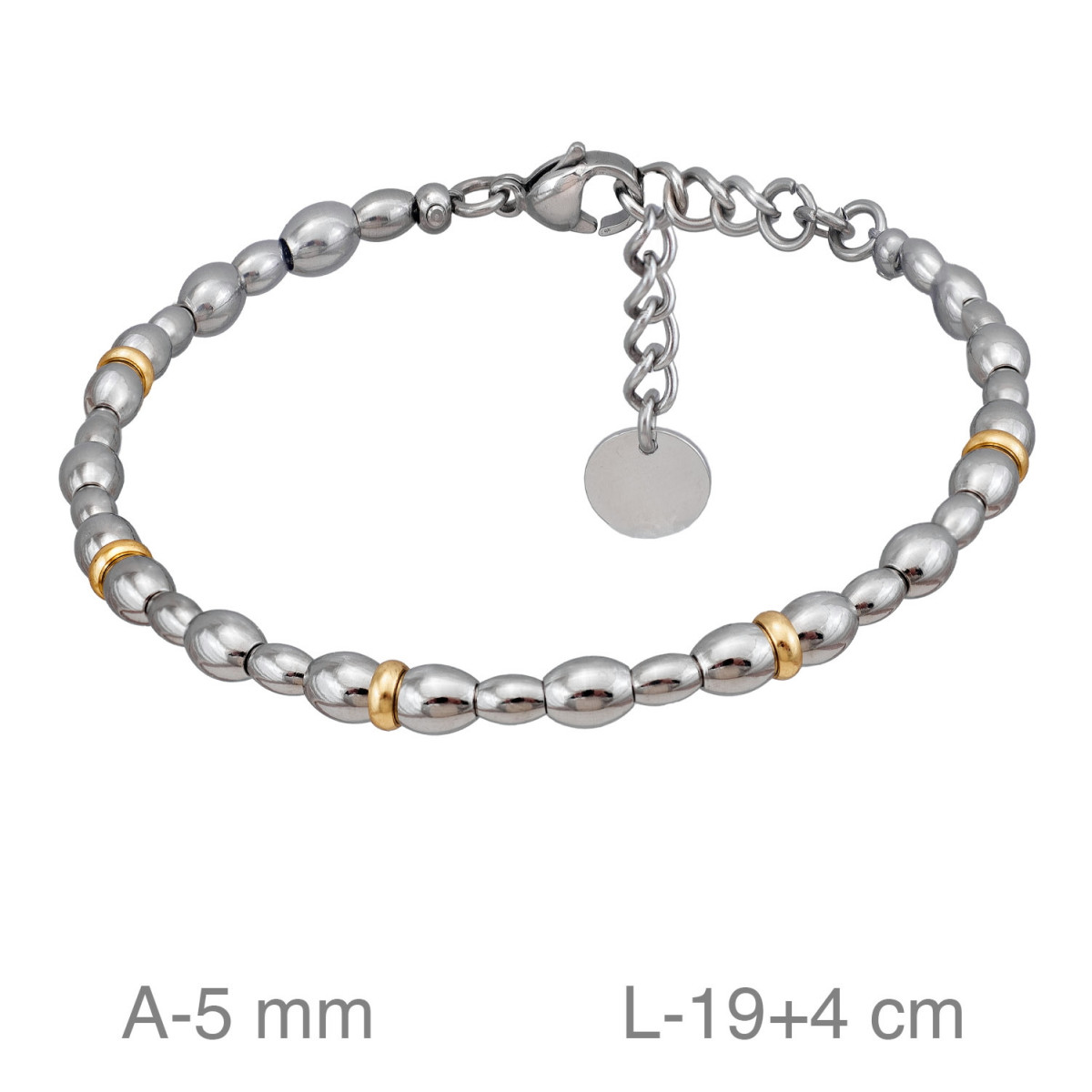 PULSERA ACERO BICOLOR