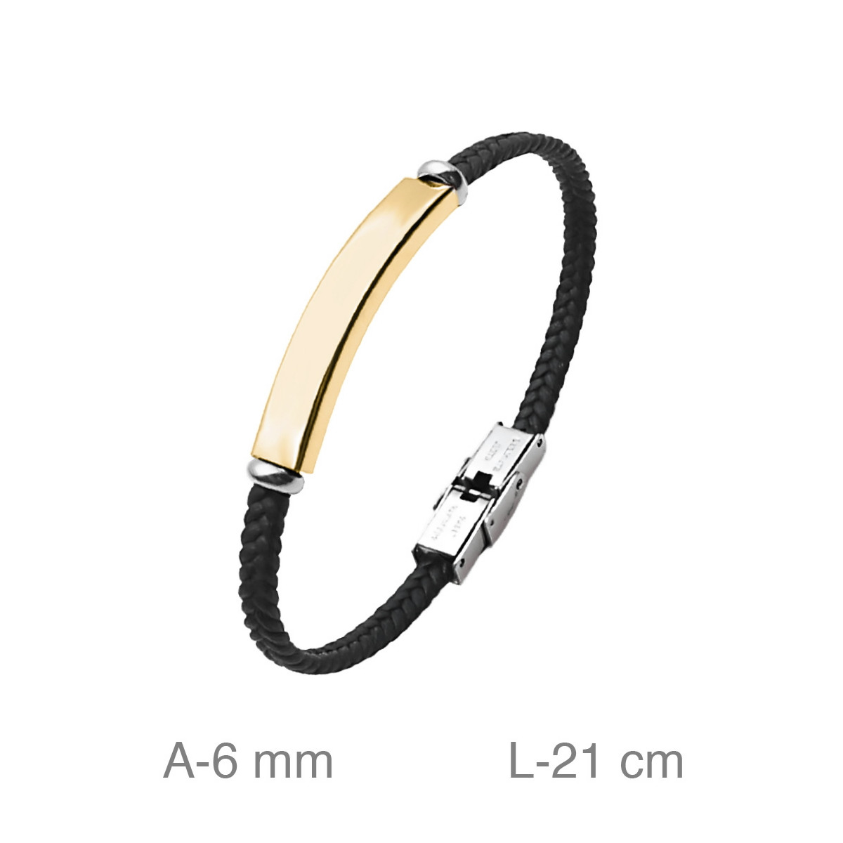 PULSERA ACERO CUERO