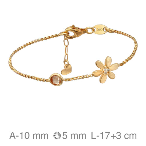 PULSERA PLATA B.ORO MARGARITA ZTA CHAMPAN