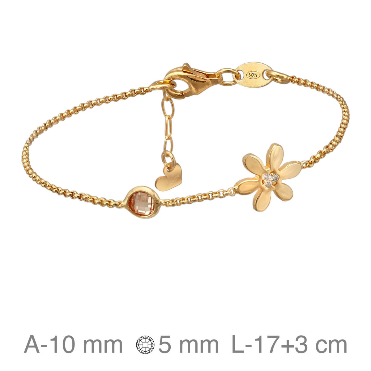 PULSERA PLATA B.ORO MARGARITA ZTA CHAMPAN
