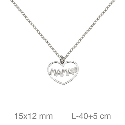 GARGANTILLA PLATA MAMA CORAZON