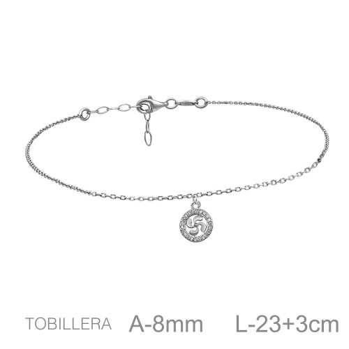 TOBILLERA PLATA LAUBURU CIRCONITAS